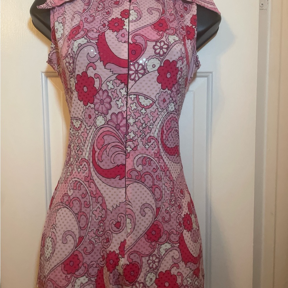 Vintage J.Valentine pink paisley romper